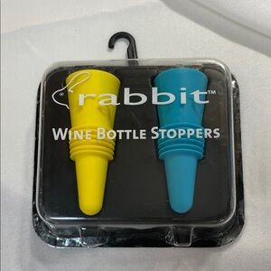 Metro Yellow and Blue Wine Bottle Stoppers